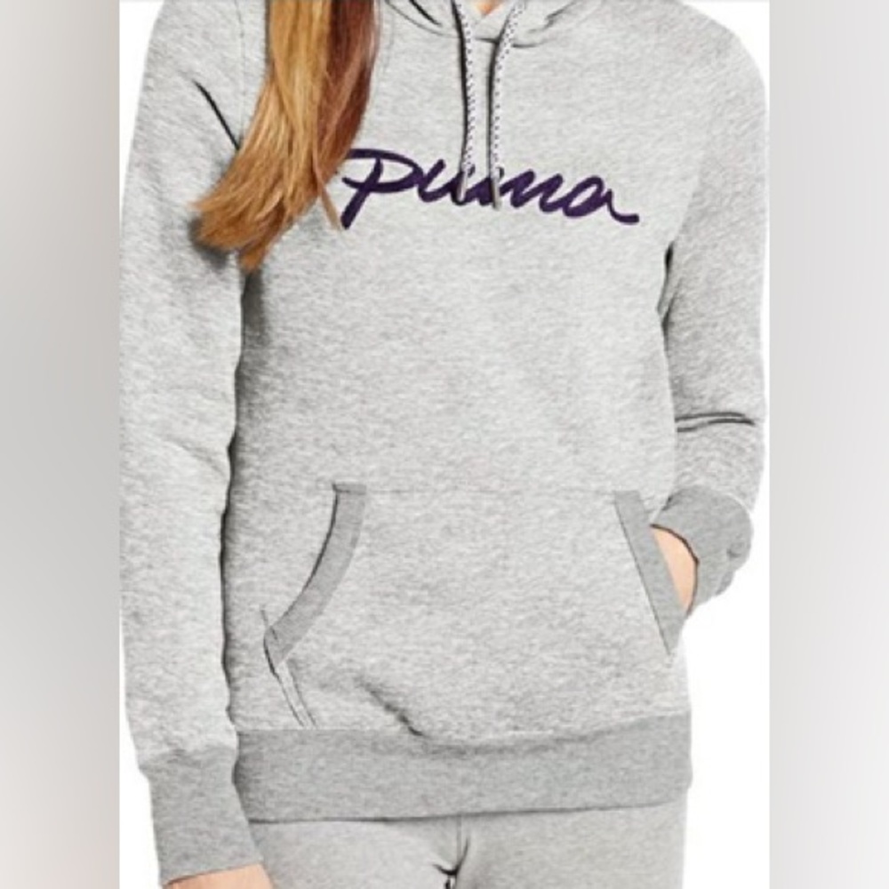 Gray Puma Hoodie, Size Small, EUC Classic Style